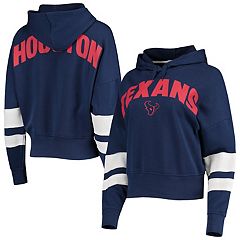 Refried Apparel Women's White Houston Texans Crop Pullover Hoodie