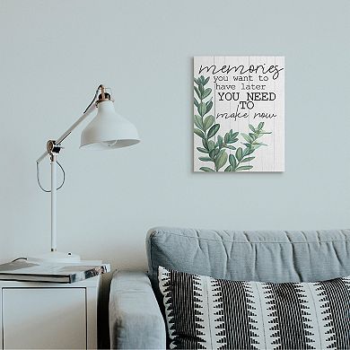 Stupell Home Decor Make Memories Now Canvas Wall Art