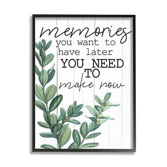Stupell Home Decor Make Memories Now Plant Canvas Wall Art