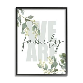 Stupell Home Decor We Are Family Green Florals Canvas Wall Art