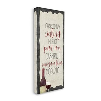 Stupell Home Decor Country Kitchen Wine List Common Grapes Wall Decor