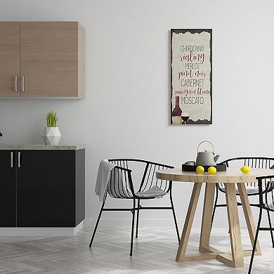 Stupell Home Decor Country Kitchen Wine List Common Grapes Wall Decor