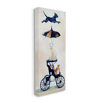 Stupell Home Decor Vintage Animal Carriage Dogs and Squirrel Canvas Wall Art