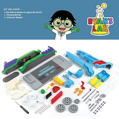 Ryan's World Ryan's DIY Assembly Mechanical Steam Engine Locomotive Train