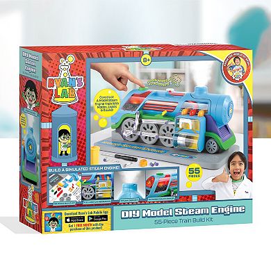 Ryan's World Ryan's DIY Assembly Mechanical Steam Engine Locomotive Train