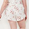 Plus Size LC Lauren Conrad Ruffle Pajama Shorts