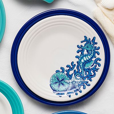 Fiesta Coastal Seahorse Luncheon Plate