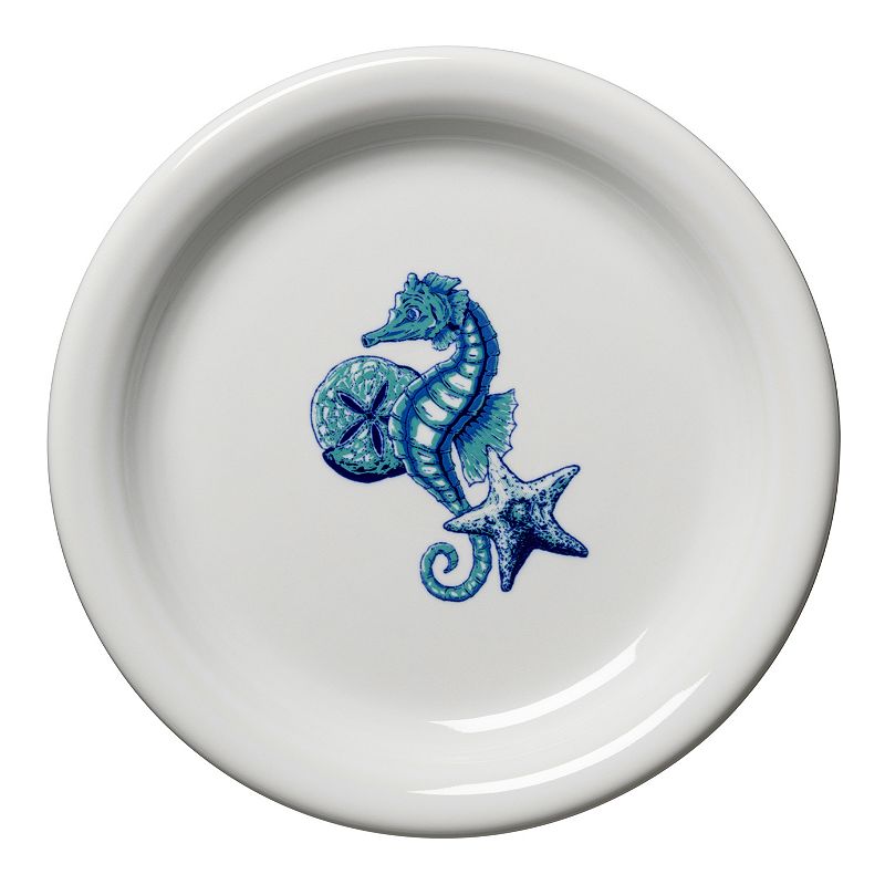 Fiesta Coastal Seahorse Appetizer Plate, White