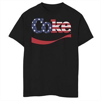 Boys 8-20 Coca-Cola Coke American Flag Logo Vintage Graphic Tee