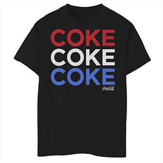 Boys 8-20 Coca-Cola Coke American Flag Logo Vintage Graphic Tee