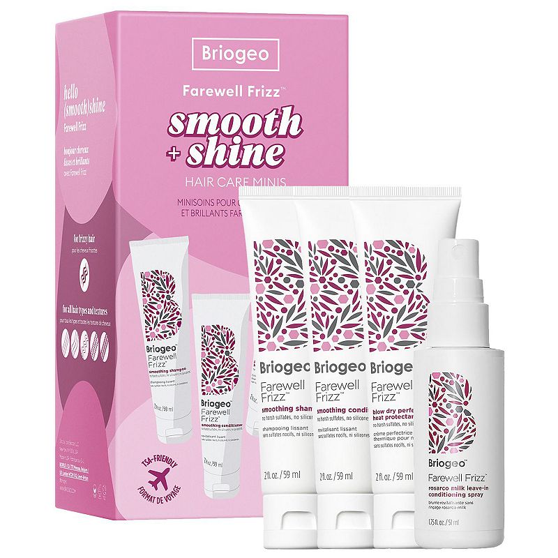 Farewell Frizz Smooth + Shine Hair Care Travel Kit for Frizz Control + Heat