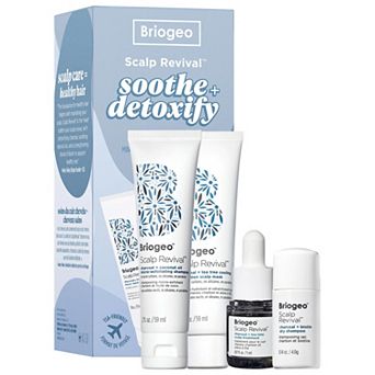 Briogeo Scalp Revival Soothe + Detoxify Travel Set for Dry Itchy, Oily Scalp