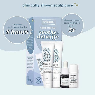 Scalp Revival Soothe + Detoxify Travel Set for Dry Itchy, Oily Scalp