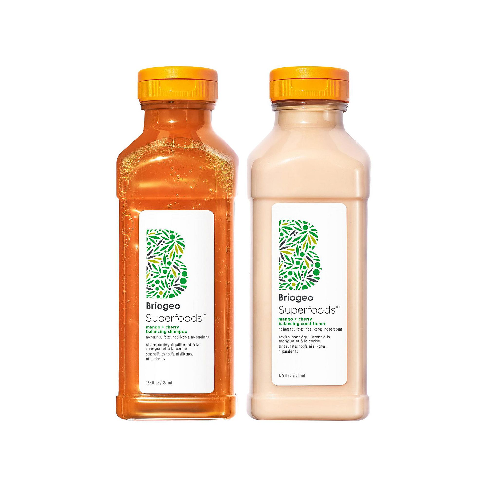 Briogeo Superfoods Mango + Cherry Balancing Shampoo + Conditioner Duo for O