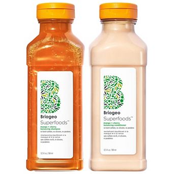 Briogeo Superfoods Mango + Cherry Balancing Shampoo + Conditioner Duo for Oil Control