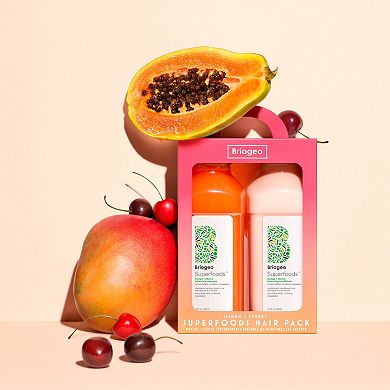 Superfoods Mango + Cherry Balancing Shampoo + Conditioner Duo for Oil Control