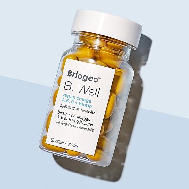 B. Well Vegan Omegas + Biotin Supplements for Hair Thinning 