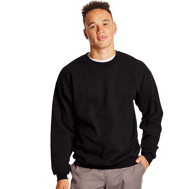Men's Hanes Ultimate® Cotton Sweatshirt, Size: XXL, Black