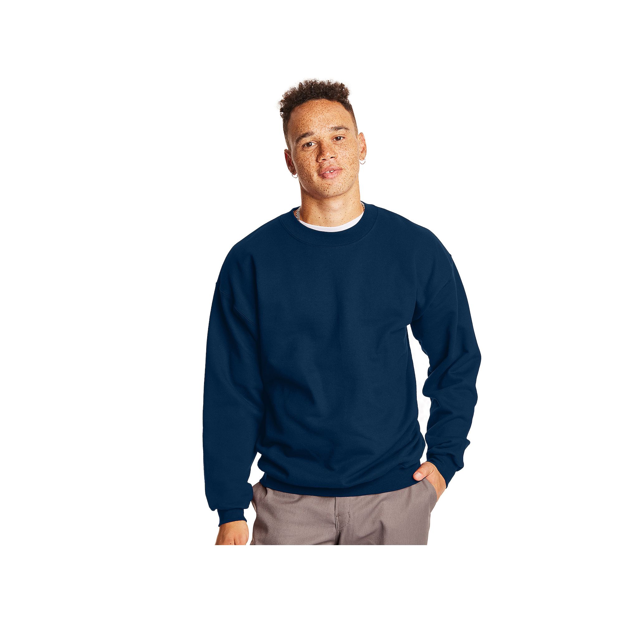 Mens Hanes Ultimate® Cotton Sweatshirt, Size: Small, Blue