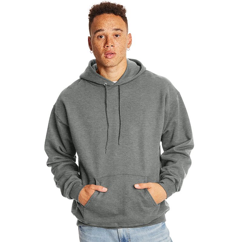 Men's Hanes Ultimate® Fleece Pullover Hoodie, Size: Small, Grey Heather