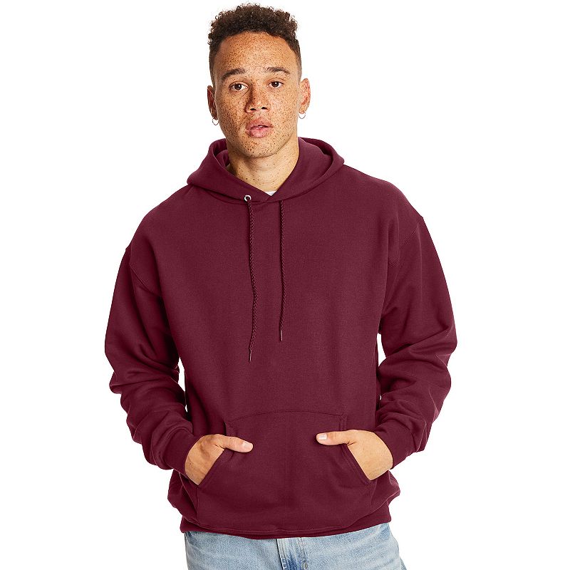 Men's Hanes Ultimate® Fleece Pullover Hoodie, Size: Medium, Red
