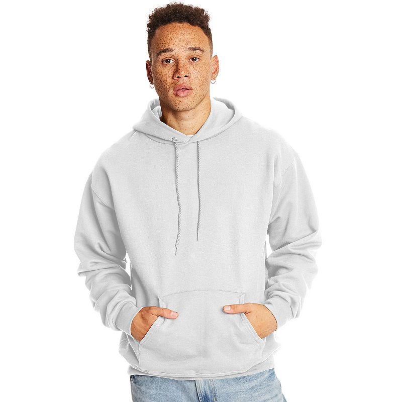 Men's Hanes Ultimate® Fleece Pullover Hoodie, Size: XL, White