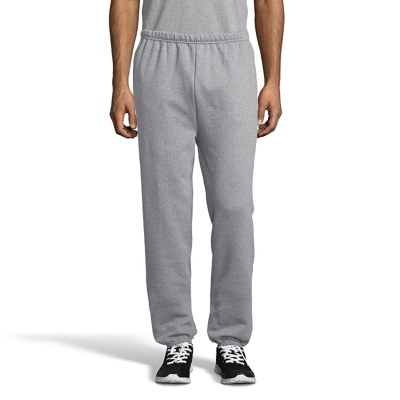 Men's Hanes Ultimate® Cotton Cinched-Leg Sweatpants, Size: Large, Light Silver