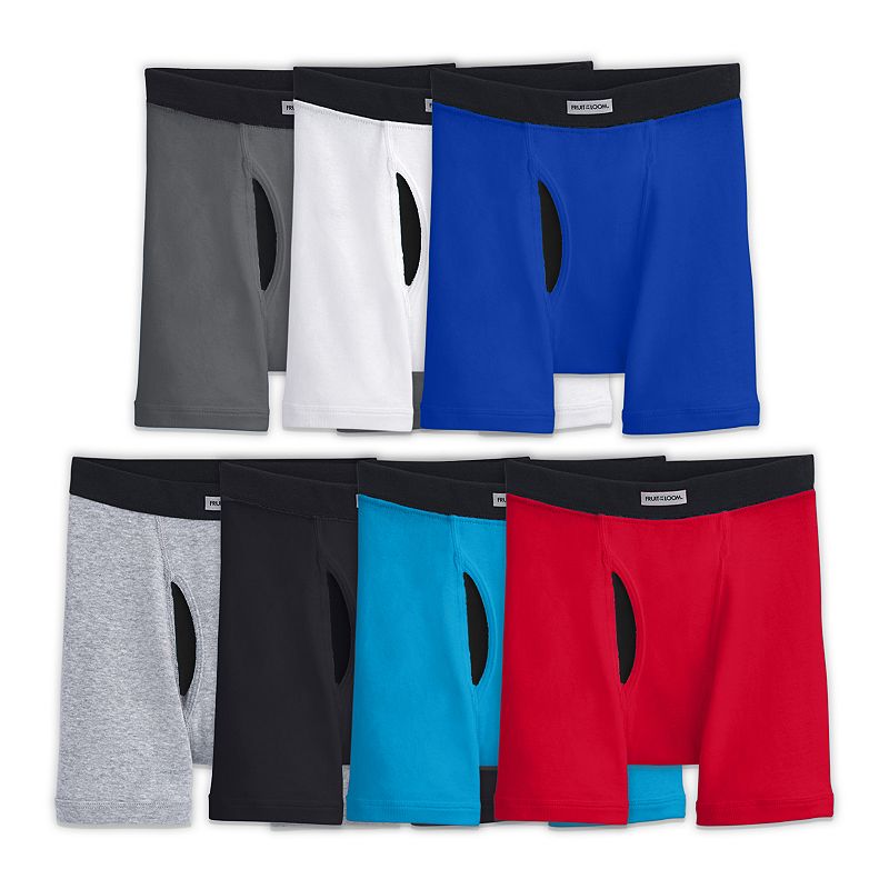 Fruit of the Loom Mens Knit Boxers Big Man 4-Pack Cotton Big and Tall 4XB,  Big Man - Knit Boxer - 4 Pack Black Gray, 4X-Large Big