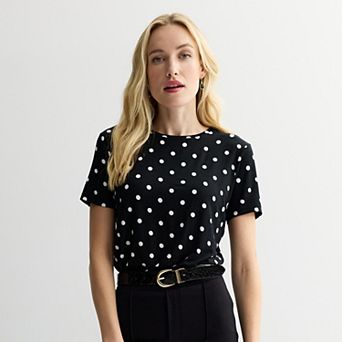 Petite Nine West Essential Crewneck Tee