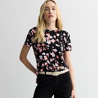 Petite Nine West Essential Crewneck Tee