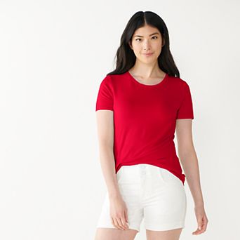 Petite Nine West Essential Crewneck Tee