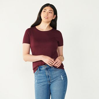 Petite Nine West Essential Crewneck Tee