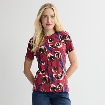 Petite Nine West Essential Crewneck Tee