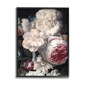 Stupell Home Decor Blushing Floral Petals Framed Wall Art