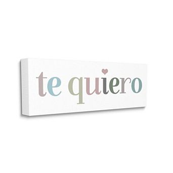 Stupell Home Decor Te Quiero Romantic Spanish Canvas Wall Art