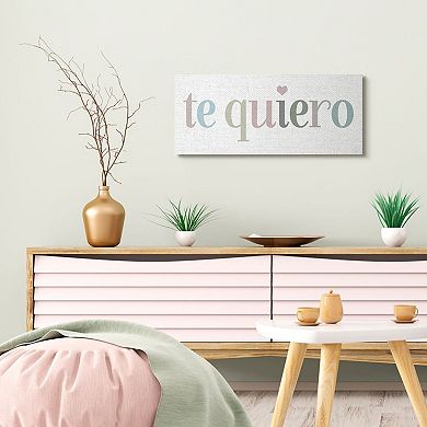 Stupell Home Decor Te Quiero Romantic Spanish Canvas Wall Art