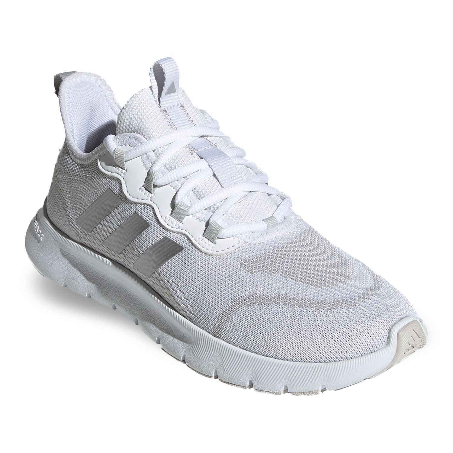 all white adidas running shoes womens