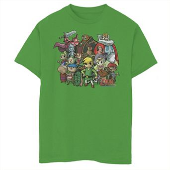Boys 8-20 Nintendo Zelda The Windwaker Group Shot Graphic Tee