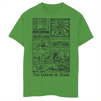 Boys 6-20 Nintendo Zelda The Legend Lives In Tonal Glyphs Graphic Tee