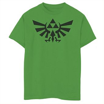 Boys 6-20 Nintendo Zelda Hyrule Crest Triforce Black Out Logo Graphic Tee