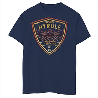 Boys 6-20 Nintendo Zelda Explore Camp Hyrule Crest Shield Graphic Tee