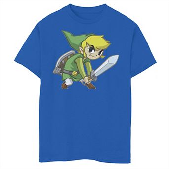 Boys 6-20 Nintendo Zelda Spirit Tracks Link Sword Pose Graphic Tee