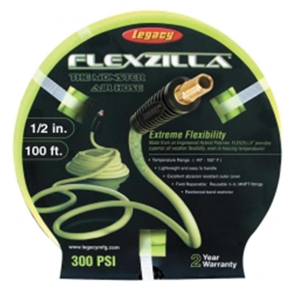 Image for Legacy Manufacturing LEGHFZ12100YW3 Flexzilla .50in. x 100ft. ZillaGreen Air Hose at Kohl's.