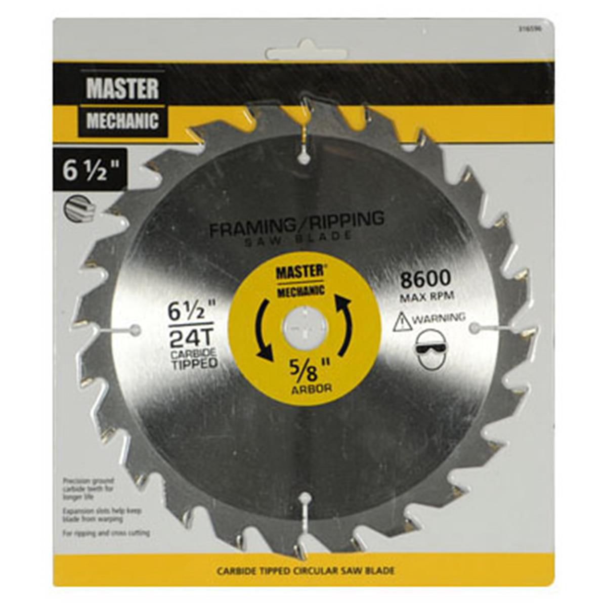 Image for Disston 316596 6.5 in. Master Mechanic Framing Combination & Rip Circular Saw Blade, 24 Tooth at Kohl's.