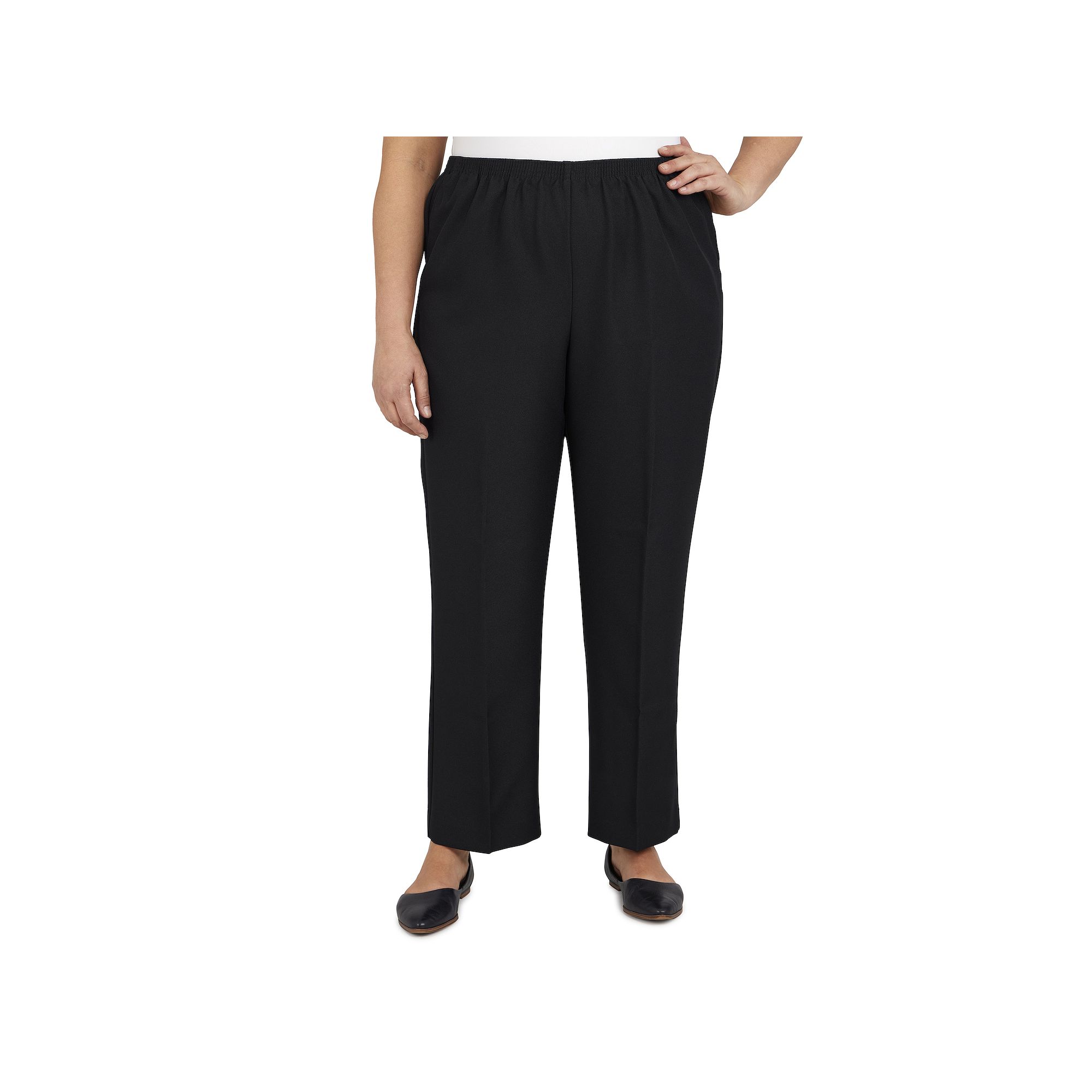 Plus Size Alfred Dunner Pull-On Straight-Leg Pants, Womens, Size: 16 W, Bl