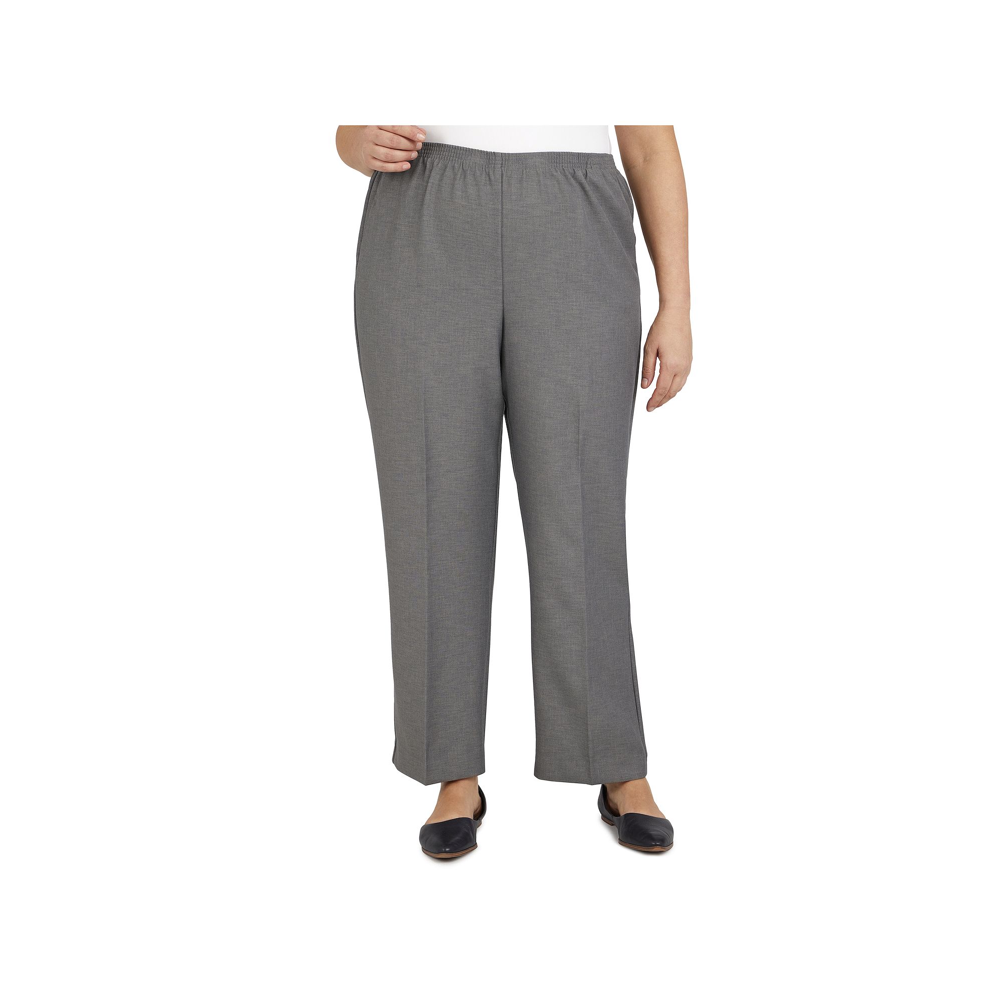 Plus Size Alfred Dunner Pull-On Straight-Leg Pants, Womens, Size: 16 W, Gr