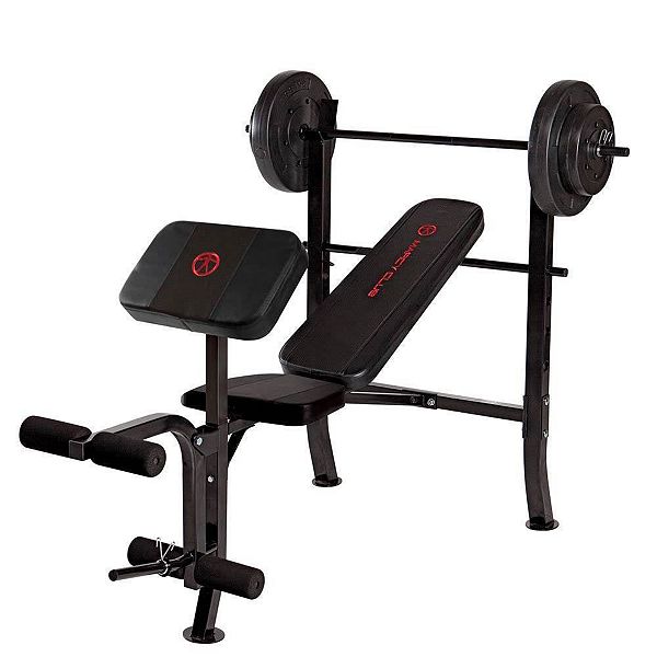 Marcy Pro Home Gym Standard Weight Training Bench with 80 Pound