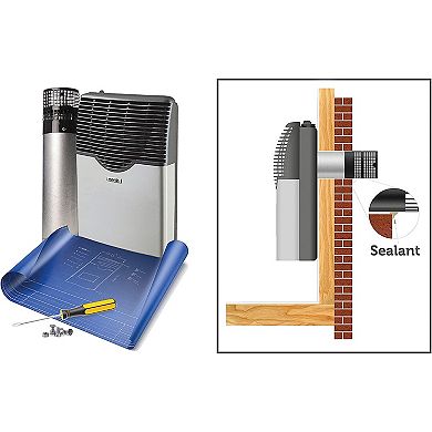 Martin Direct Vent Propane Wall Heater with Built In Thermostat, 11,000 BTU