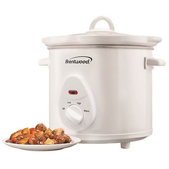 Brentwood SC-135W Kitchen 3-qt Slow Cooker with Multiple Heat Settings, White