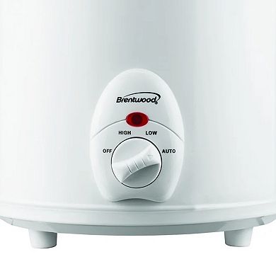 Brentwood SC-135W Kitchen 3 Quart Slow Cooker with Multiple Heat Settings, White